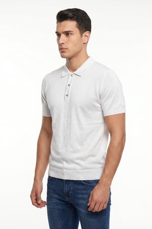 Erkek Polo Yaka Kısa Kollu Triko Tişört Regular Kalıp BGL-ST05560