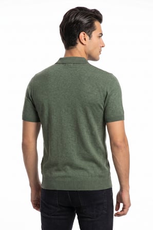 Erkek Polo Yaka Kısa Kollu Triko Tişört Regular Kalıp BGL-ST05560