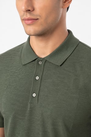 Erkek Polo Yaka Kısa Kollu Triko Tişört Regular Kalıp BGL-ST05560
