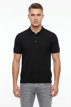 Erkek Polo Yaka Kısa Kollu Triko Tişört Regular Kalıp BGL-ST05560
