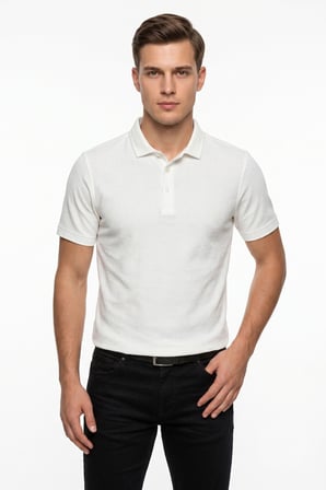 Erkek Polo Yaka Kısa Kollu Triko Tişört Regular Kalıp BGL-ST05561