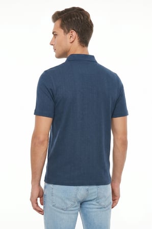 Erkek Polo Yaka Kısa Kollu Triko Tişört Regular Kalıp BGL-ST05561