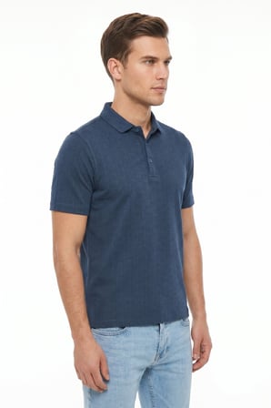 Erkek Polo Yaka Kısa Kollu Triko Tişört Regular Kalıp BGL-ST05561