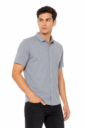 Erkek Önden Düğmeli Yakalı Gölek Tişört Regular Kalıp BGL-ST05562