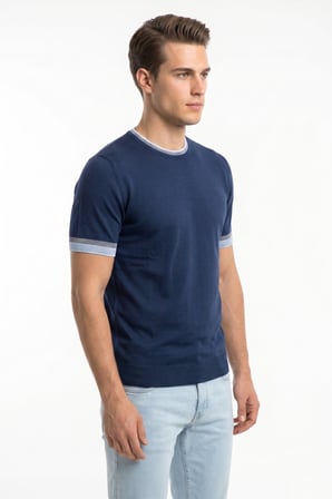 Erkek Sıfıryaka Triko Tişört Regular Kalıp BGL-ST05565