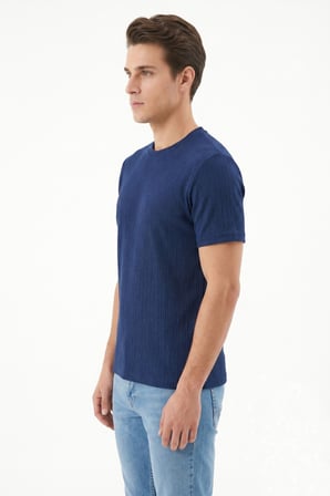 Erkek Sıfıryaka Triko Tişört Regular Kalıp BGL-ST05566