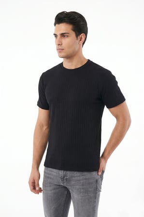 Erkek Sıfıryaka Triko Tişört Regular Kalıp BGL-ST05566