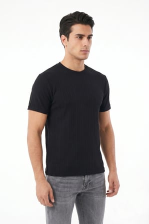 Erkek Sıfıryaka Triko Tişört Regular Kalıp BGL-ST05566