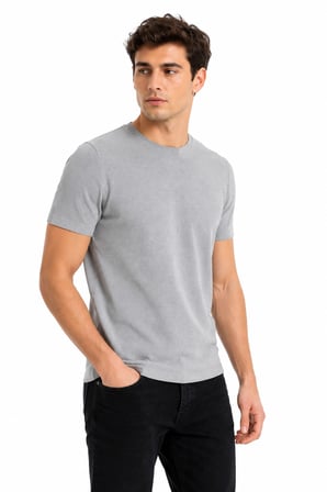 Erkek Sıfıryaka Triko Tişört Regular Kalıp BGL-ST05567