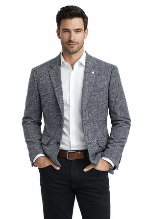 Erkek Tek Spor Ceket 4 Drop Çift Yırtmaçlı Mevsimlik BGL-ST05331