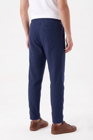 Erkek Baggy Kalıp Müslin Kumaş Pantolon BGL-ST05592