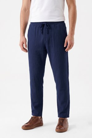 Erkek Baggy Kalıp Müslin Kumaş Pantolon BGL-ST05592