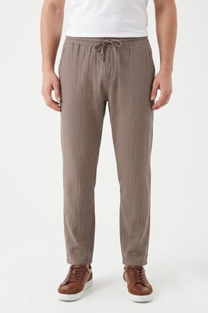 Erkek Baggy Kalıp Müslin Kumaş Pantolon BGL-ST05592