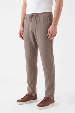 Erkek Baggy Kalıp Müslin Kumaş Pantolon BGL-ST05592
