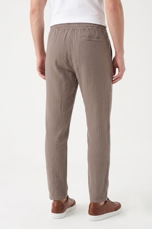 Erkek Baggy Kalıp Müslin Kumaş Pantolon BGL-ST05592