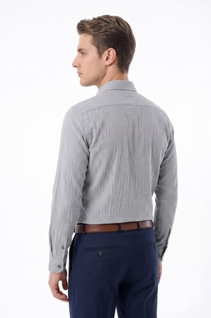 Erkek Slim Fitt Uzun Kol % 100 Pamuk Gömlek 2429 BGL-ST05603
