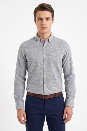 Erkek Slim Fitt Uzun Kol % 100 Pamuk Gömlek BGL-ST05627