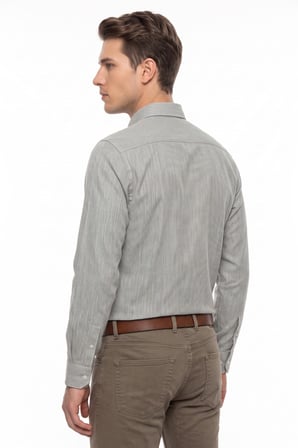Erkek Slim Fitt Uzun Kol % 100 Pamuk Gömlek BGL-ST05627