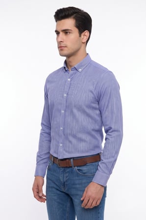 Erkek Slim Fitt Uzun Kol % 100 Pamuk Gömlek BGL-ST05627