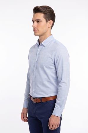 Erkek Slim Fitt Uzun Kol % 100 Pamuk Gömlek BGL-ST05627