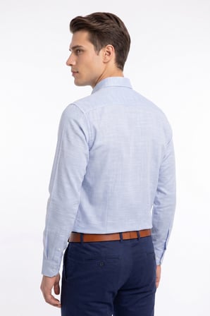 Erkek Slim Fitt Uzun Kol % 100 Pamuk Gömlek BGL-ST05627