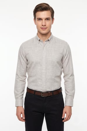 Erkek Slim Fitt Uzun Kol % 100 Pamuk Gömlek BGL-ST05627