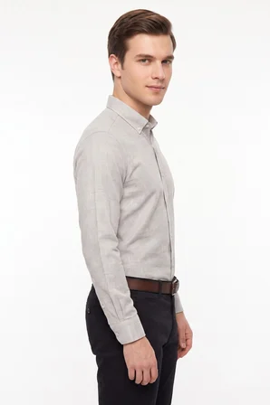 Erkek Slim Fitt Uzun Kol % 100 Pamuk Gömlek BGL-ST05627