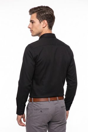 Erkek Slim Fitt Uzun Kol Petek Dokulu Gömlek BGL-ST05628
