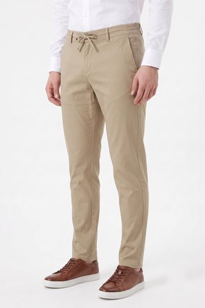 Erkek Bej Renk Regular Kalıp Jogger Pantolon BGL-ST05631