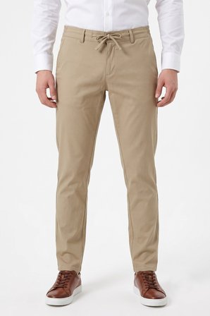 Erkek Bej Renk Regular Kalıp Jogger Pantolon BGL-ST05631