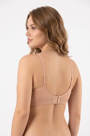 Kadın Süngerli Kabartma Desen Bambu Sütyen BGL-ST05637