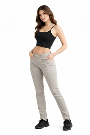 Kadın Düşük Bel Kanvas Pantolon BGL-ST05644