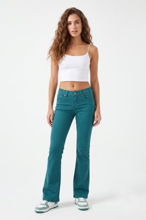 Kadın İspanyol Paça Fit Kanvas Pantolon BGL-ST05646