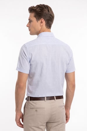 Erkek Çift Cepli  Cotton Kısa Kol Gömlek Bgl-St05647