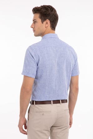 Erkek Çift Cepli  Cotton Kısa Kol Gömlek Bgl-St05647