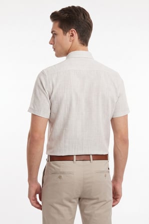 Erkek Çift Cepli  Cotton Kısa Kol Gömlek Bgl-St05647