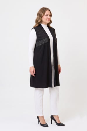 Kadın Düğmesiz Modelli Yelek 54297 BGL-ST05661