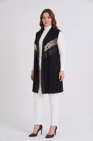 Kadın Düğmesiz Modelli Yelek 54158 BGL-ST05662