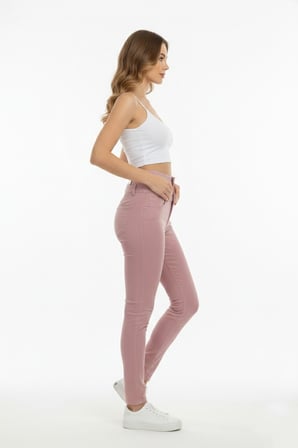 Kadın Yüksek Bel Kanvas Pantolon 01575 BGL-ST05670