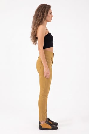 Kadın Yüksek Bel Kanvas Pantolon 01575 BGL-ST05670