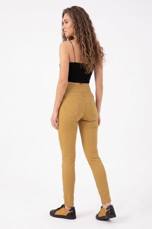 Kadın Yüksek Bel Kanvas Pantolon 01575 BGL-ST05670
