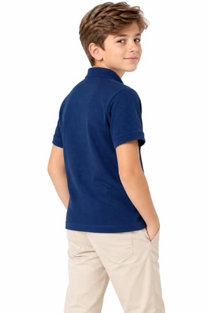 Erkek Lacivert Polo Yaka Tişört 14-17 BGL-ST05696