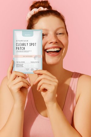 Clearly Spot Patch, Sivilce Karşıtı Şeffaf Plaster | Şeffaf, Ultra İnce, Hidrokolloid + Niacinamide + Salicylic Asit İçerikli Akne Karşıtı Yüz Bandı | 24 Adet
