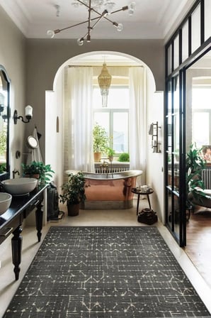 Enti Terrace 8206 Antrasit Iskandinav Halı Yıkanabilir Kesme Yolluk Koridor Kaymaz Çocuk Odası