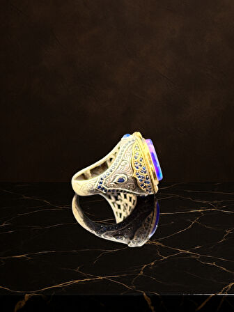 İSLAM USTA OPAL GÜMÜŞ YÜZÜK