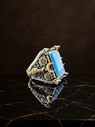 İSLAM USTA OPAL GÜMÜŞ YÜZÜK