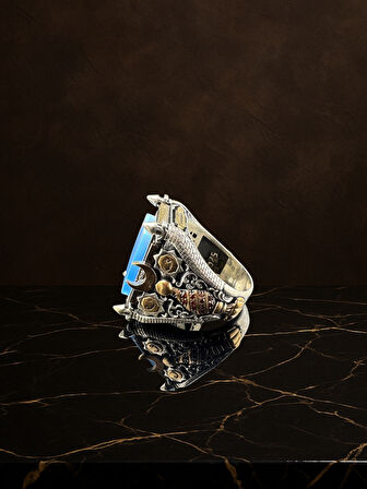 İSLAM USTA OPAL GÜMÜŞ YÜZÜK