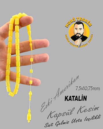 SAİT GELMİŞ TAVLA PULU ESKİ AMERİKAN KATALİN KAPSÜL KESİM 7,5X10,75mm