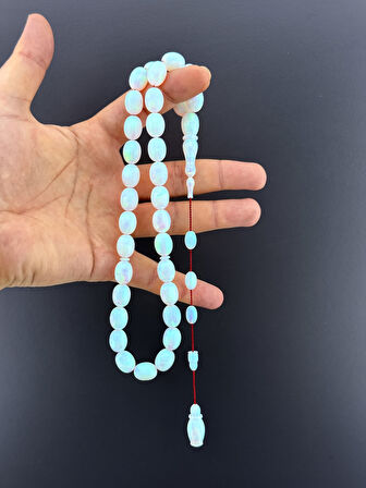 EYÜP SABRİ KESKİNKAYA OPAL TESBİH BADEM KESİM 10,5X15,75mm