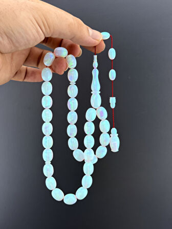 EYÜP SABRİ KESKİNKAYA OPAL TESBİH BADEM KESİM 10,5X15,75mm